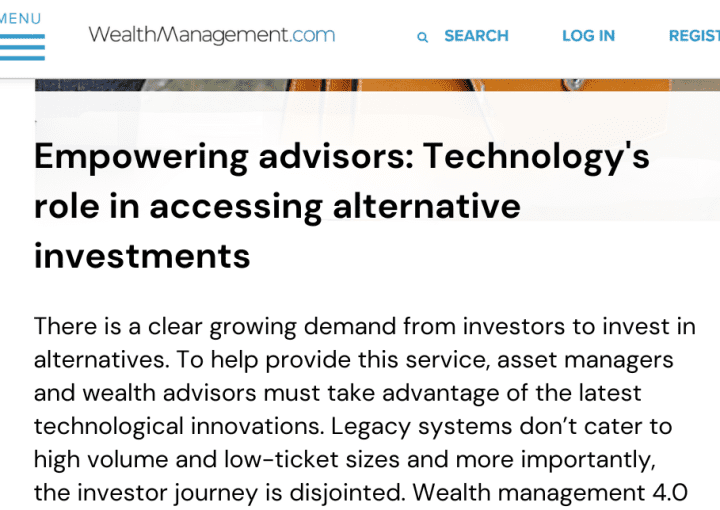 Empowering advisors: Technology's role in accessing alternative investments