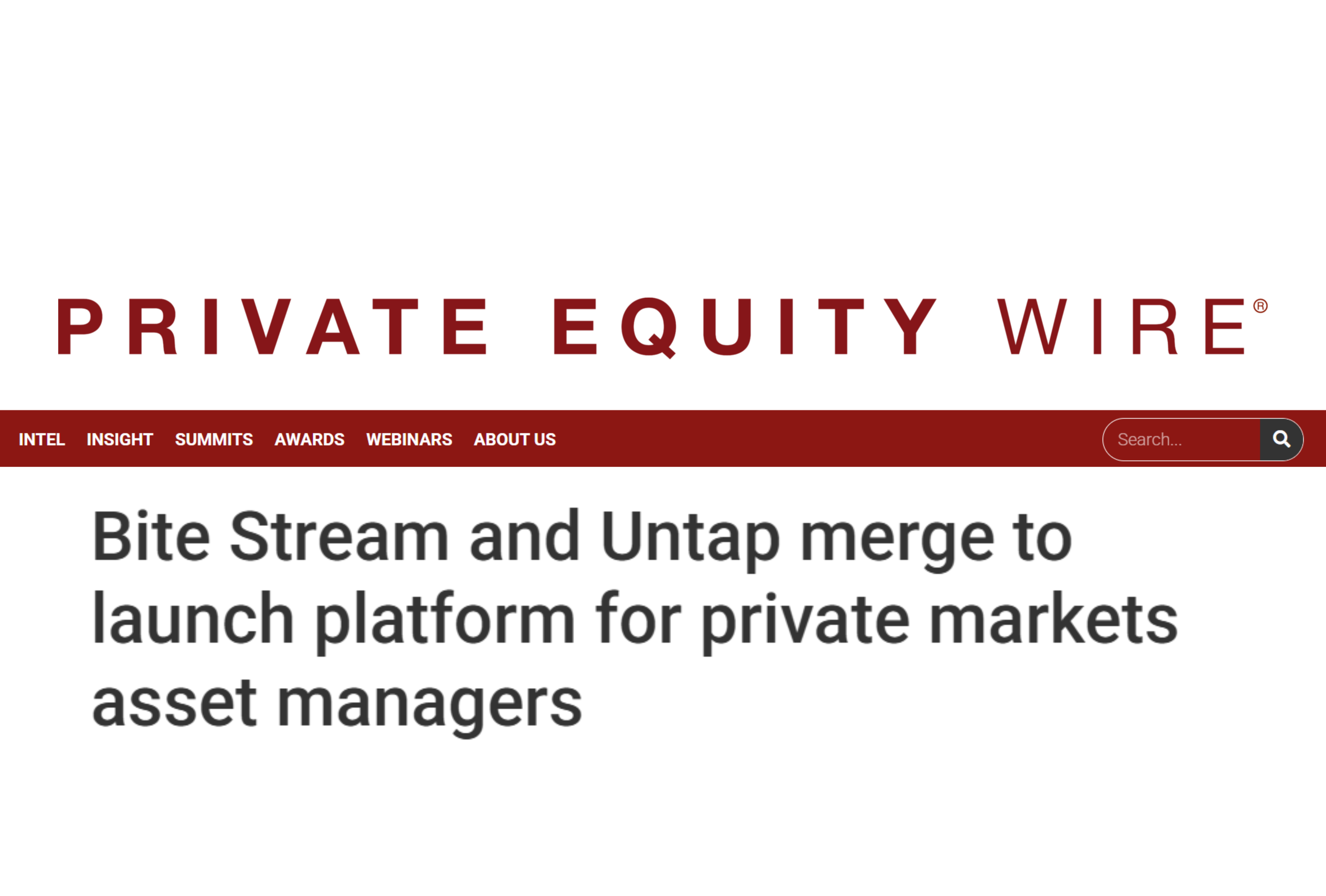 Private Equity Wire-Bite Stream and Untap merge to launch platform for private markets asset managers